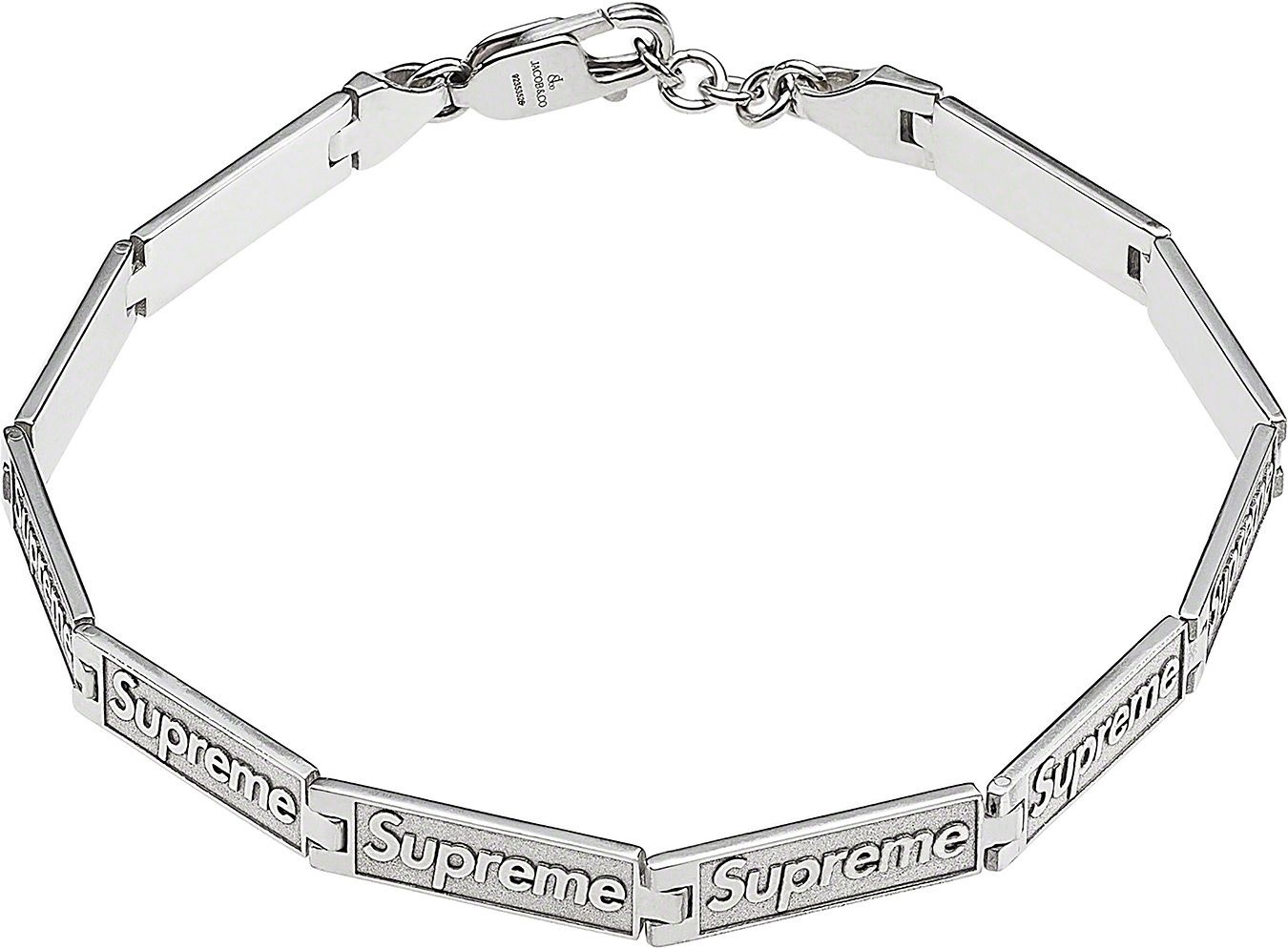 Supreme®/Jacob & Co Logo Link Bracelet (Sterling Silver)